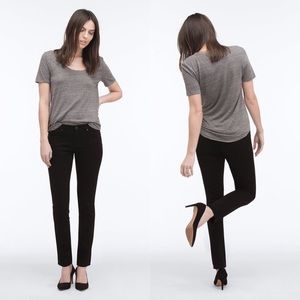 AG Super Black The Stilt Cigarette Leg Jeans